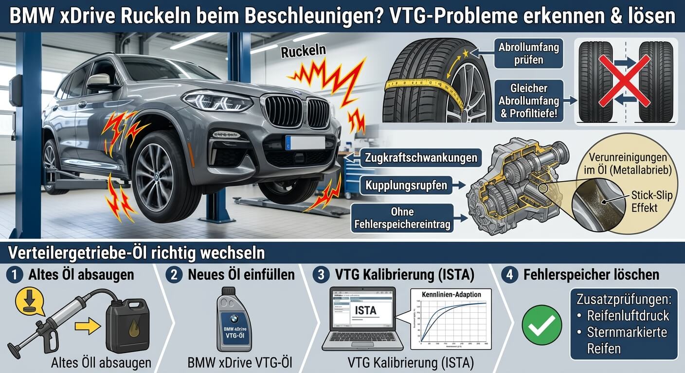 BMW xDrive Ruckeln beim Beschleunigen: Verteilergetriebe (VTG) am BMW xDrive